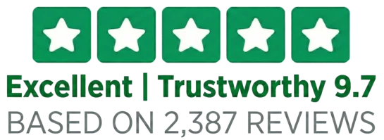 Excellent, trustworthy 9.7, based on 2,387 reviews